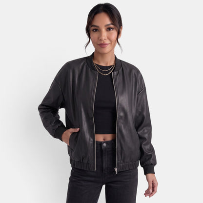 Women’s leather-look biker jacket – Trendy and bold biker style