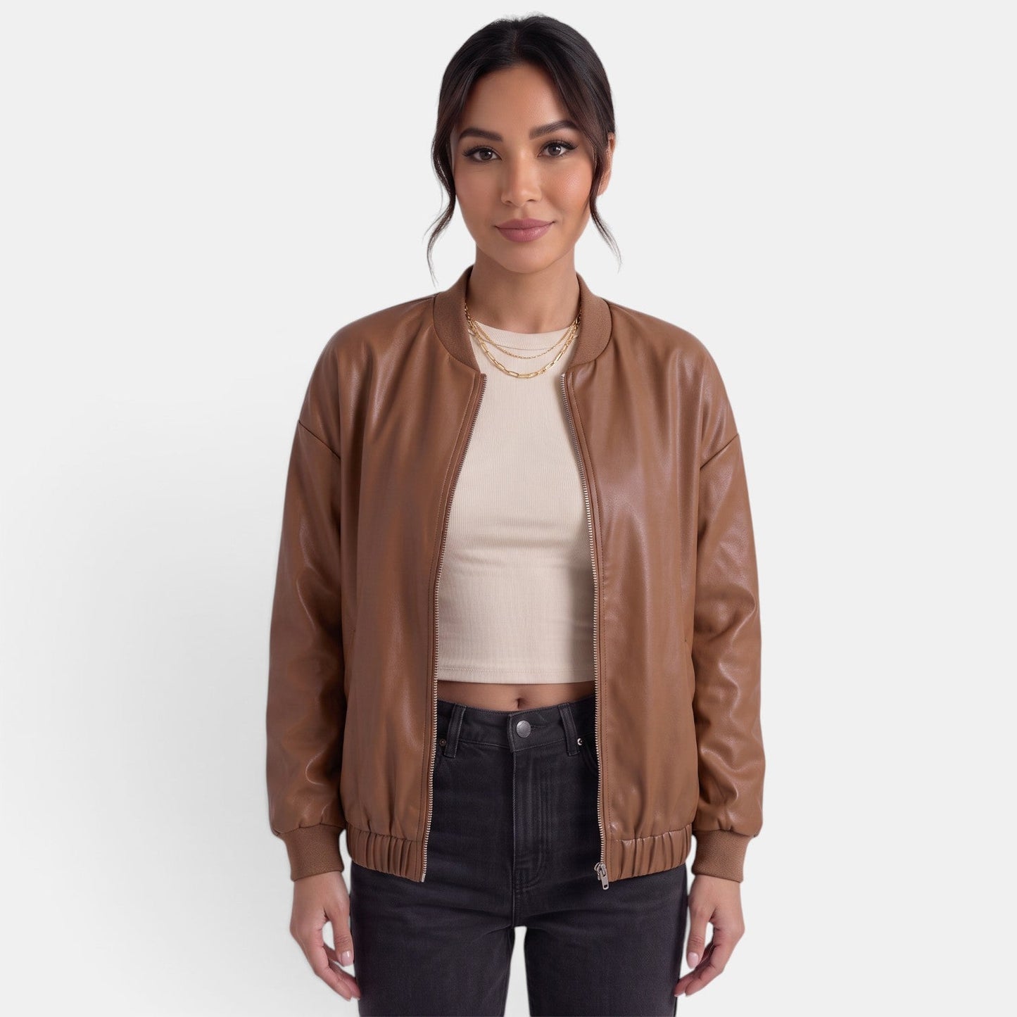 Women’s leather-look biker jacket – Trendy and bold biker style