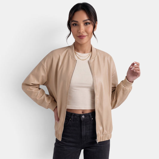 Women’s leather-look biker jacket – Trendy and bold biker style