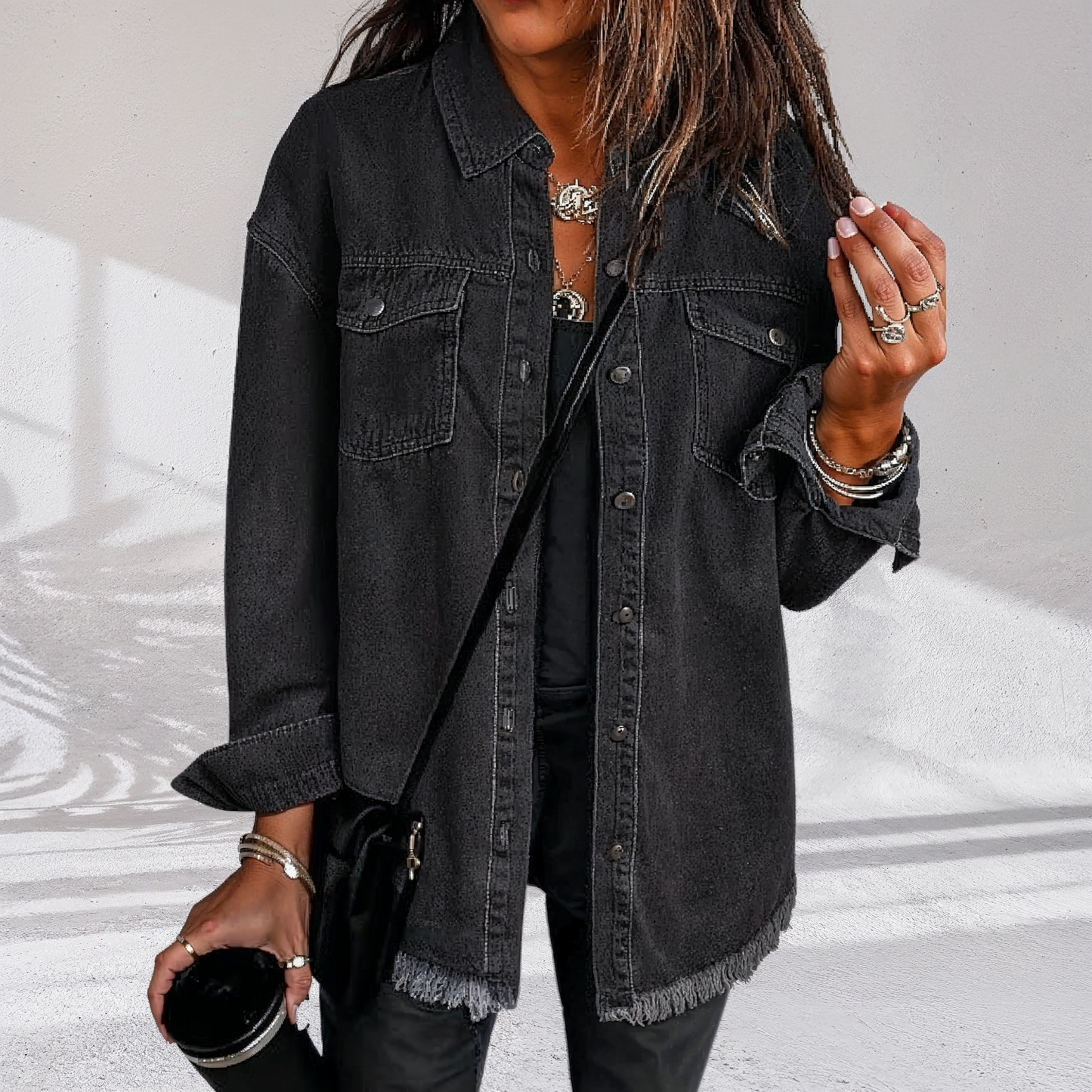 Veste Femme Vintage Oversize en Jean – Coupe Décontractée