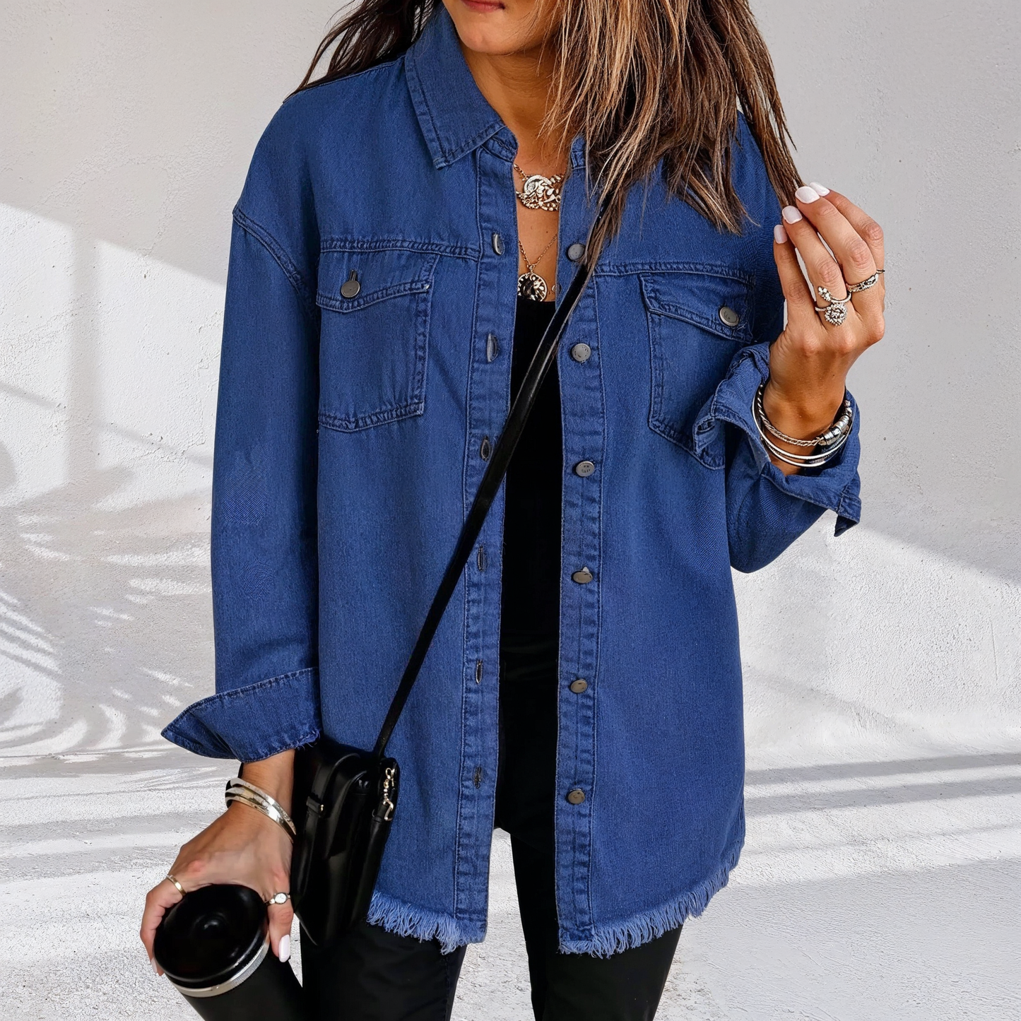 Veste Femme Vintage Oversize en Jean – Coupe Décontractée