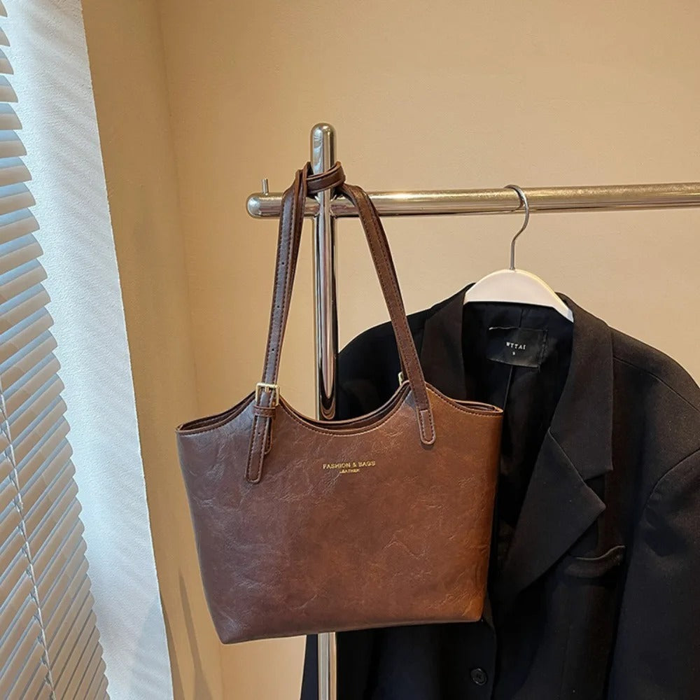Sac à Bandoulière Élégant en Cuir Végan pour Femme – Sac Quotidien Polyvalent