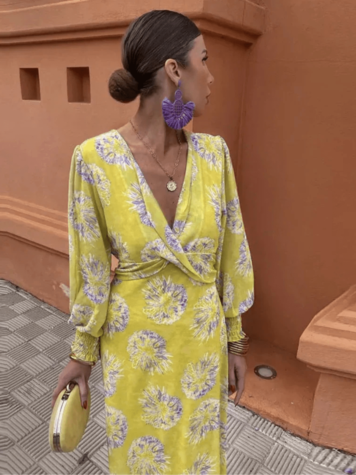 Robe invitée de mariage femme à dentelle florale – Élégante et romantique