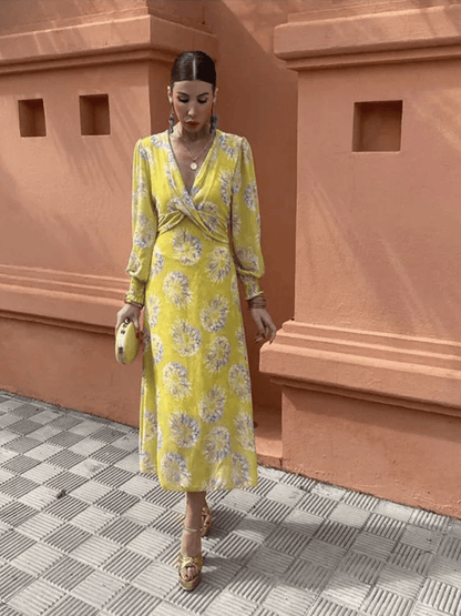 Robe invitée de mariage femme à dentelle florale – Élégante et romantique