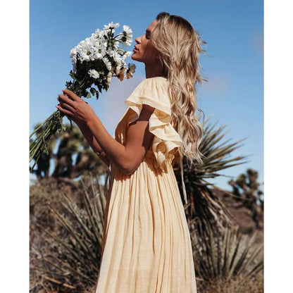 Robe maxi femme style Ibiza fluide et estivale