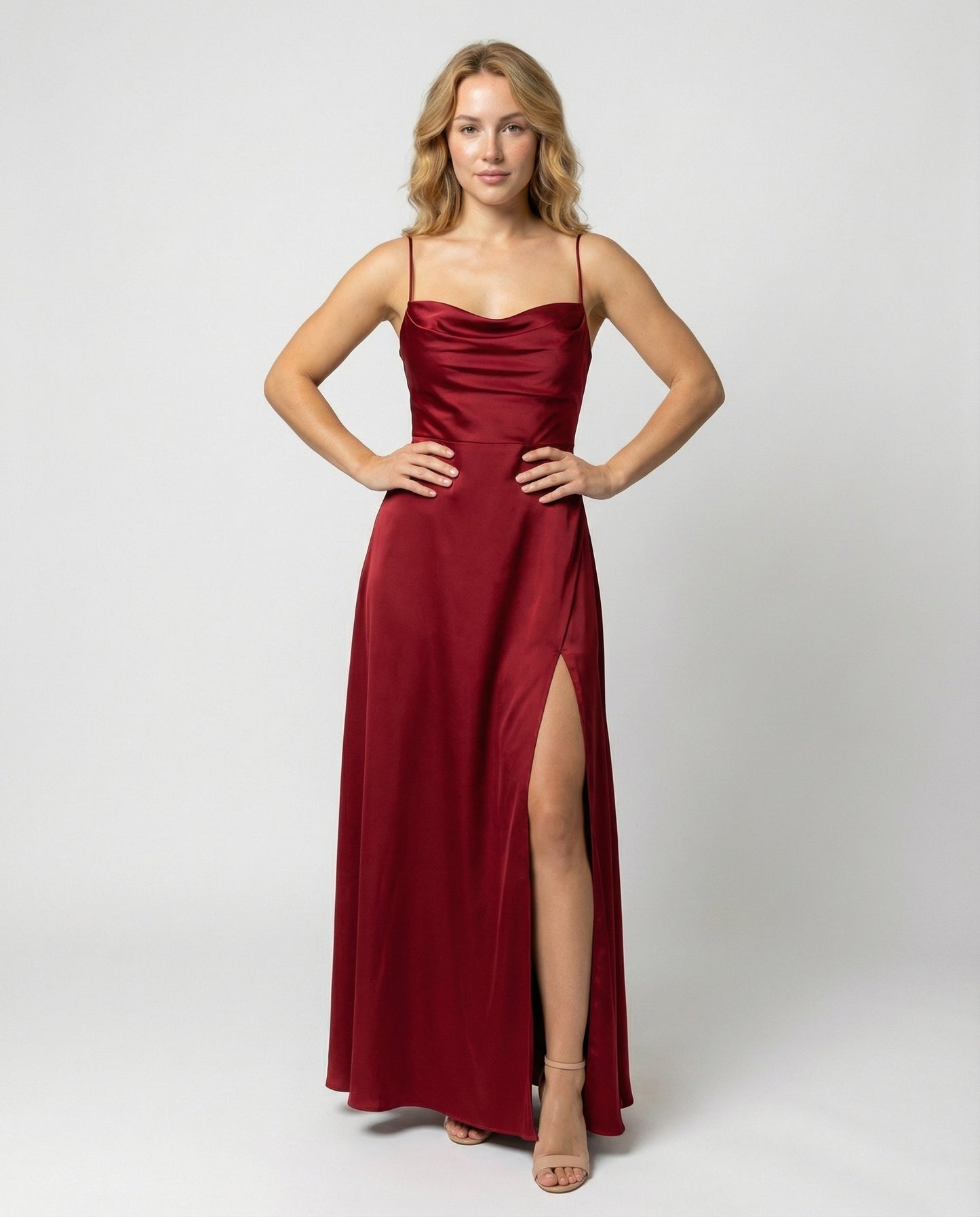 Robe maxi femme fluide a fente - Elegante et flatteuse
