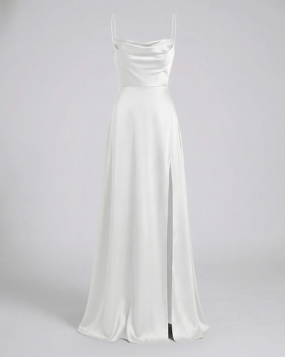 Robe maxi femme fluide a fente - Elegante et flatteuse