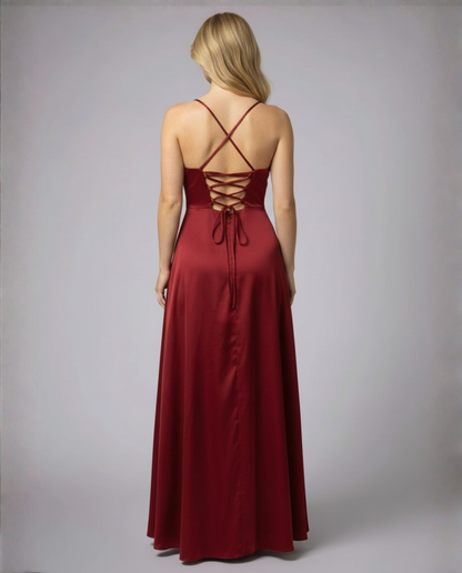 Robe maxi femme fluide a fente - Elegante et flatteuse