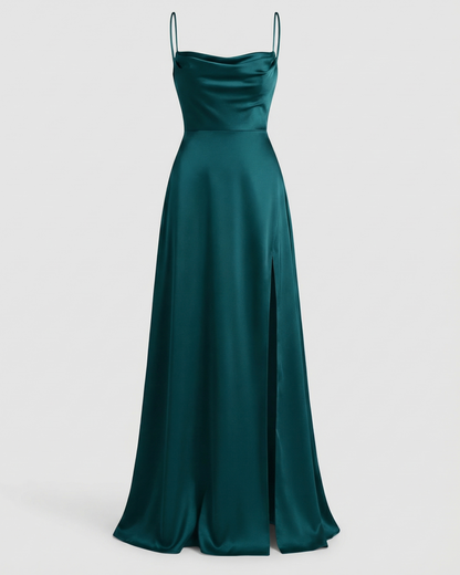 Robe maxi femme fluide a fente - Elegante et flatteuse