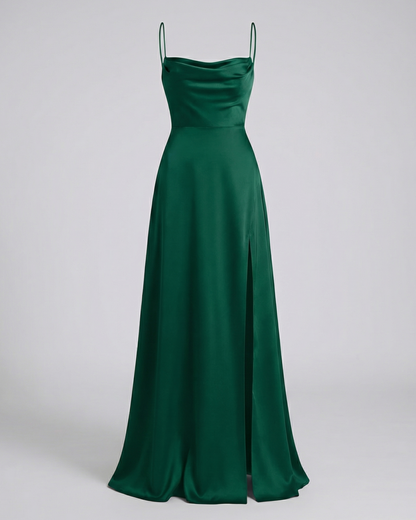 Robe maxi femme fluide a fente - Elegante et flatteuse