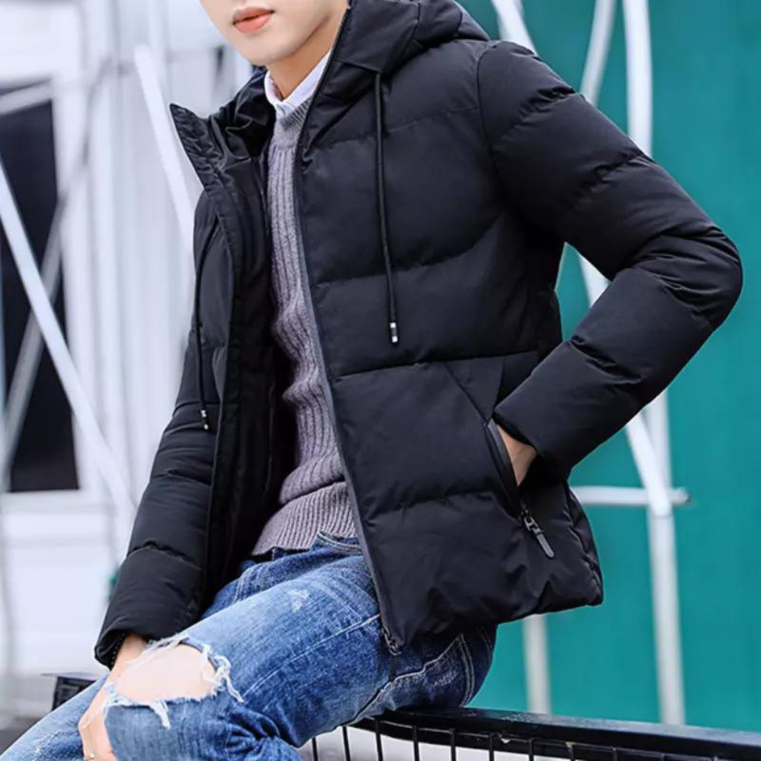 Veste Matelassée à Capuche pour Homme – Extérieur Hiver Durable et Chaud