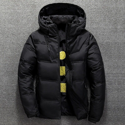 Veste Matelassée à Capuche pour Homme – Extérieur Hiver Durable et Chaud