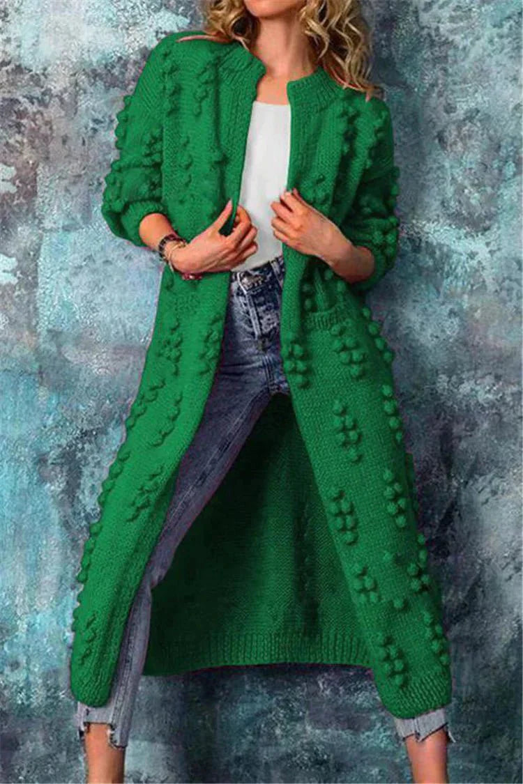 Gilet long tricoté pour femmes