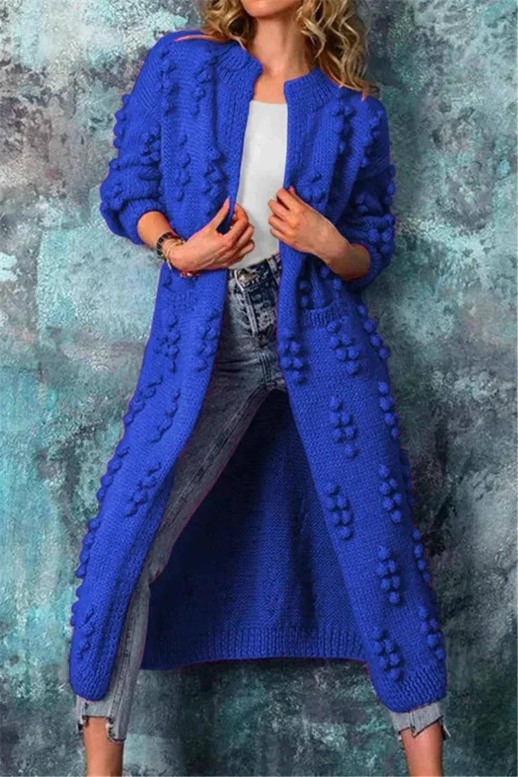 Gilet long tricoté pour femmes