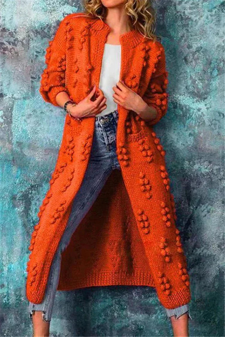 Gilet long tricoté pour femmes
