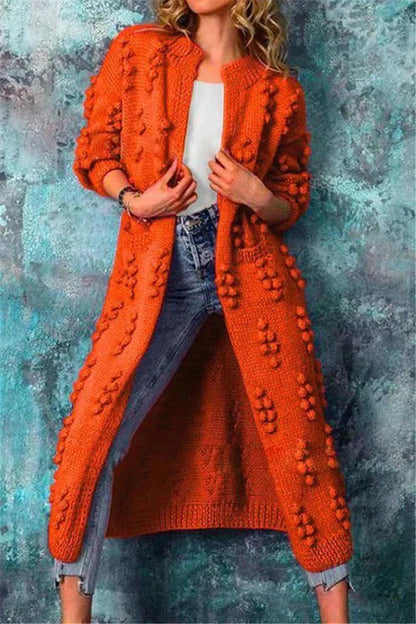 Gilet long tricoté pour femmes