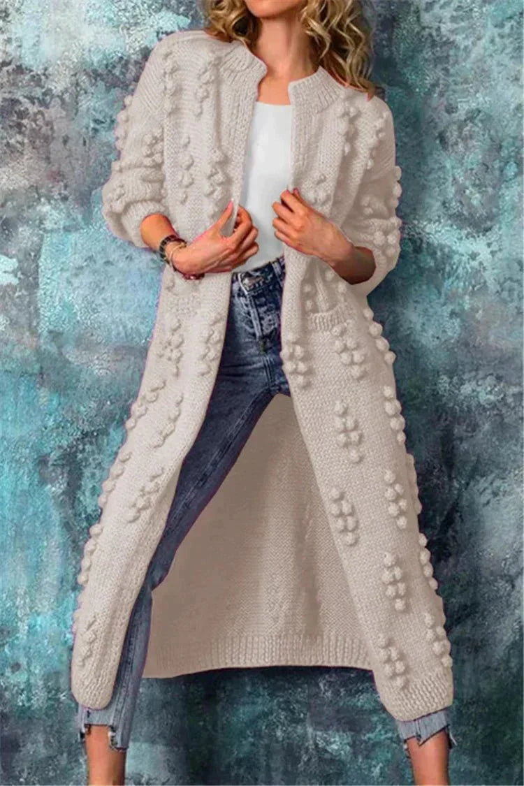 Gilet long tricoté pour femmes