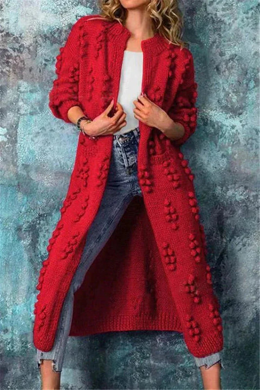 Gilet long tricoté pour femmes
