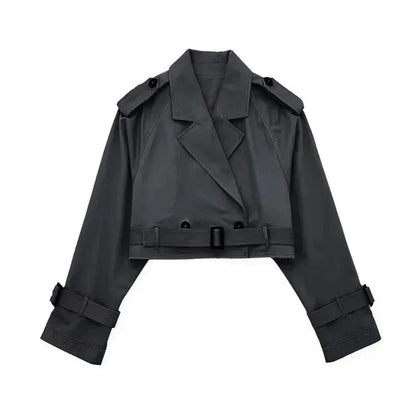 Trench Court Élégant Femme – Manteau Moderne et Court