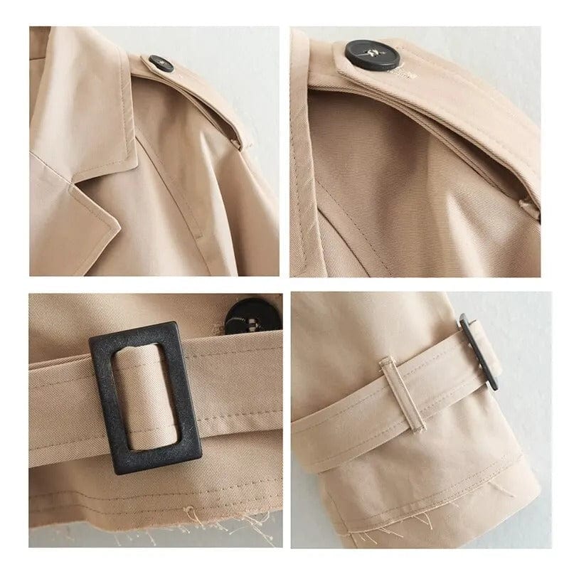 Trench Court Élégant Femme – Manteau Moderne et Court
