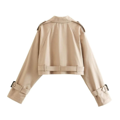 Trench Court Élégant Femme – Manteau Moderne et Court
