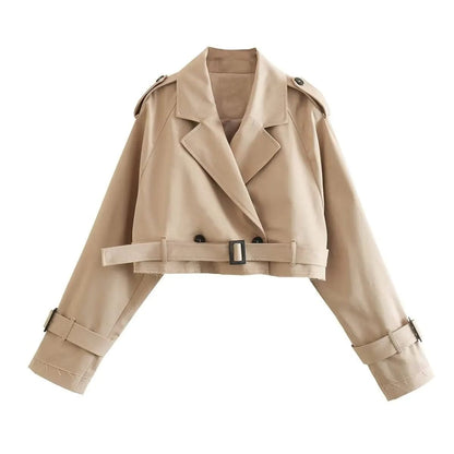 Trench Court Élégant Femme – Manteau Moderne et Court
