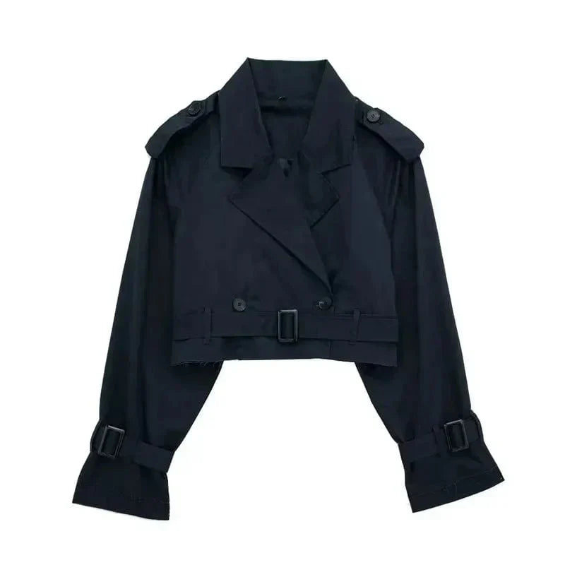 Trench Court Élégant Femme – Manteau Moderne et Court