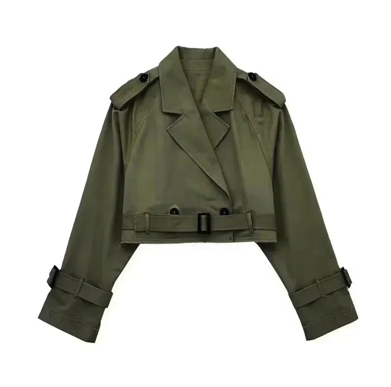 Trench Court Élégant Femme – Manteau Moderne et Court