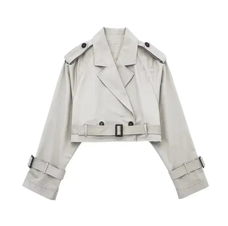 Trench Court Élégant Femme – Manteau Moderne et Court