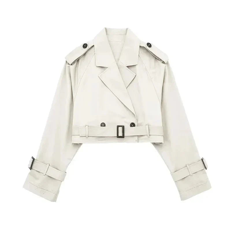 Trench Court Élégant Femme – Manteau Moderne et Court