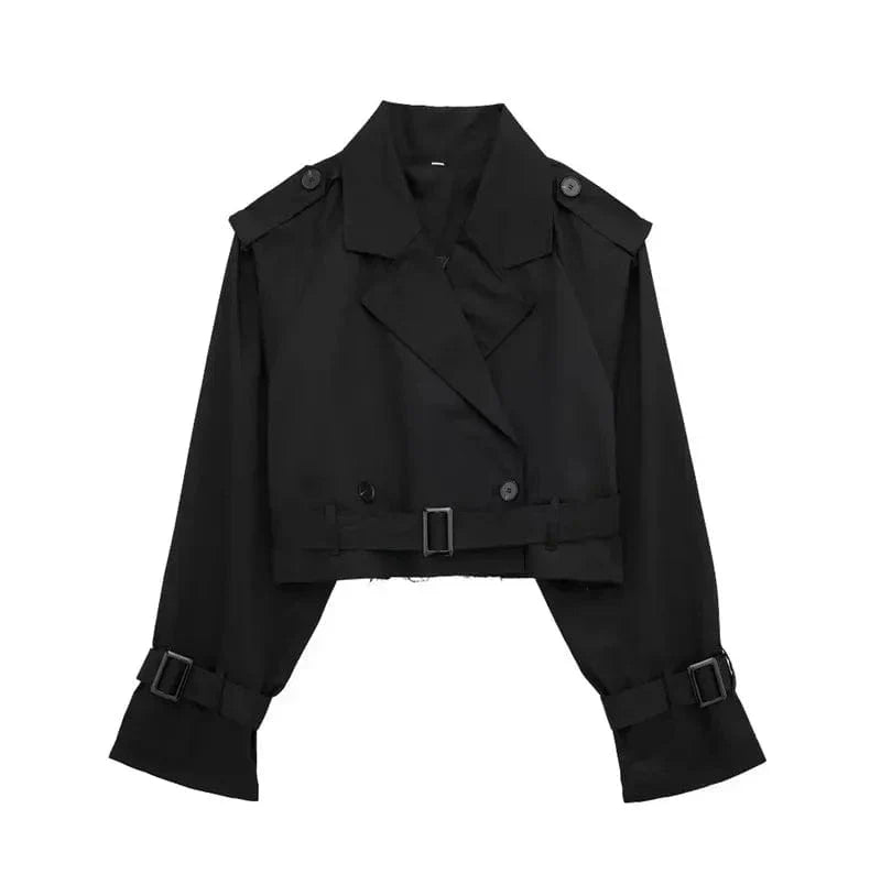 Trench Court Élégant Femme – Manteau Moderne et Court