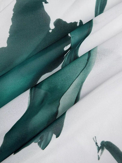 Robe Maxi Femme Imprimé Aquarelle - Robe Longue Fluide Élégante