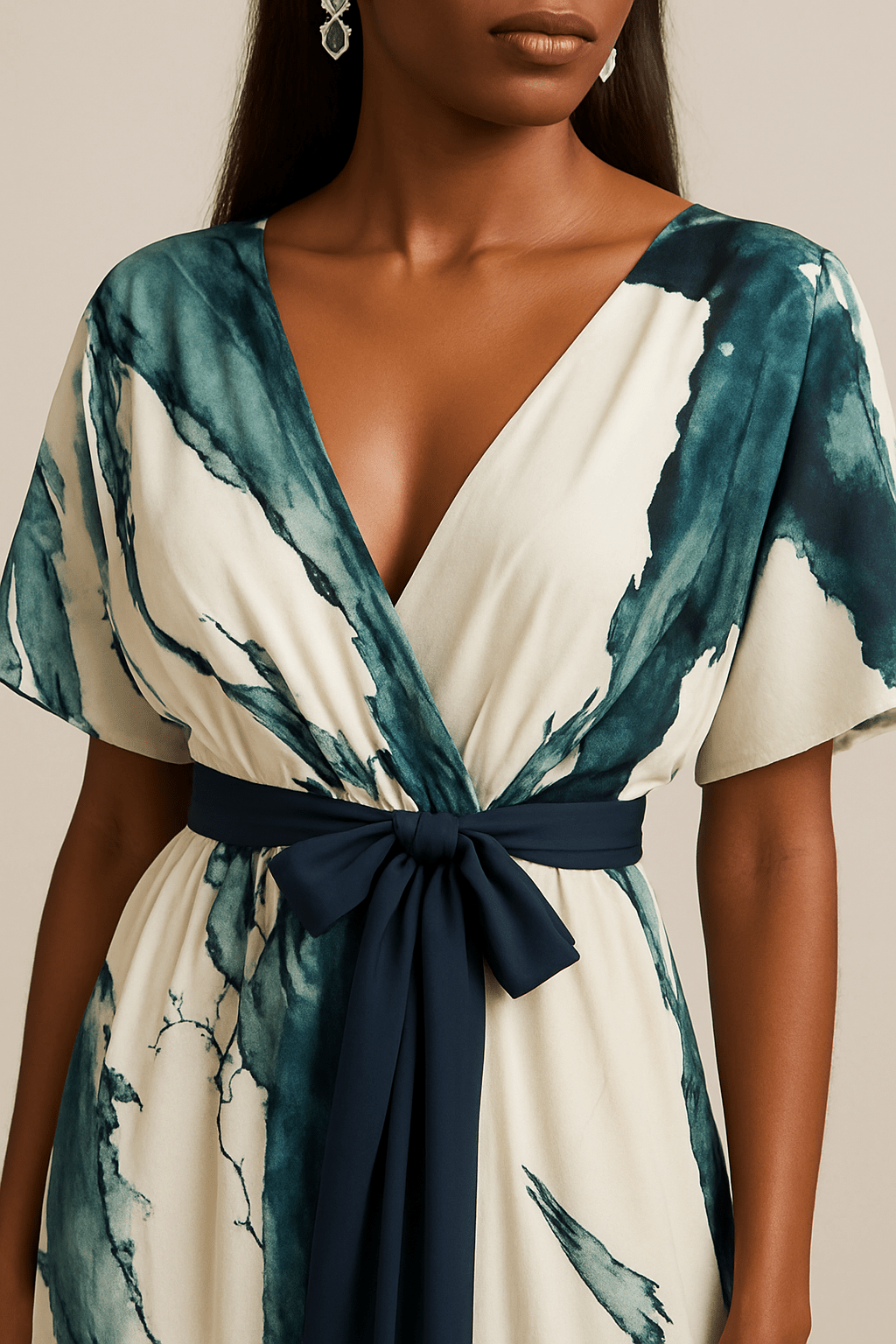 Robe Maxi Femme Imprimé Aquarelle - Robe Longue Fluide Élégante