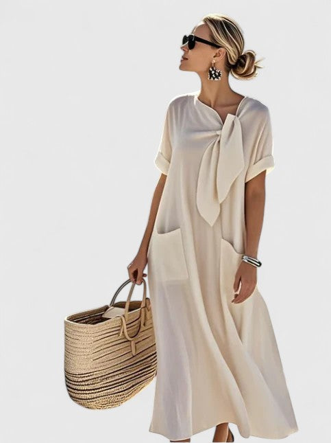 Robe élégante femme sans manches – Silhouette fluide et raffinée