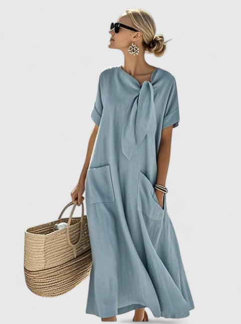 Robe élégante femme sans manches – Silhouette fluide et raffinée