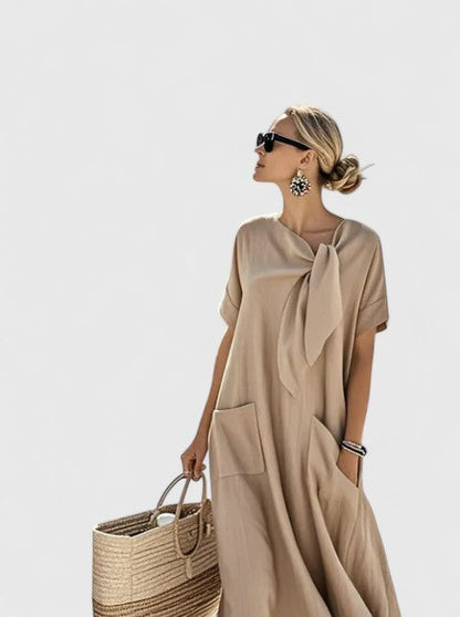 Robe élégante femme sans manches – Silhouette fluide et raffinée