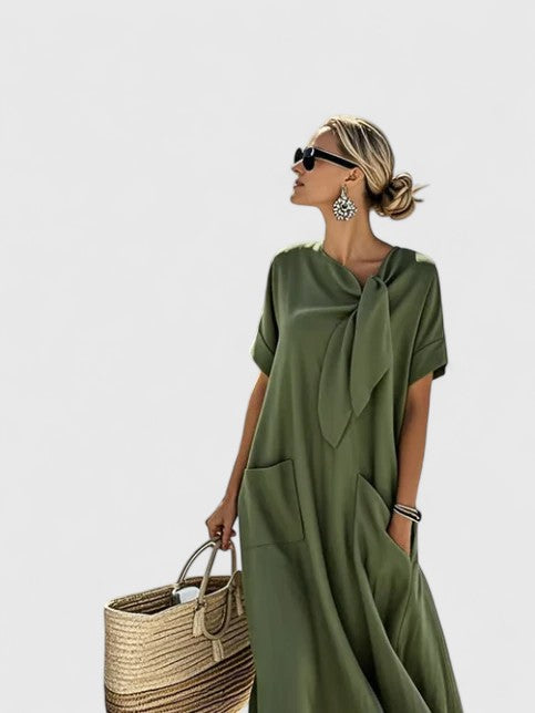 Robe élégante femme sans manches – Silhouette fluide et raffinée