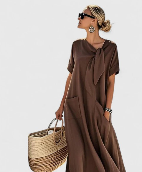 Robe élégante femme sans manches – Silhouette fluide et raffinée