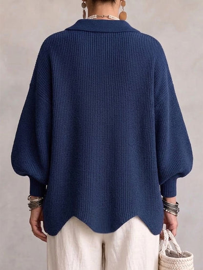 Women's cardigan with gold buttons - Elegant and soft
