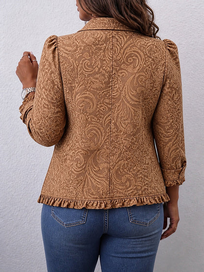 Veste fleurie femme a volants - Feminine et elegante