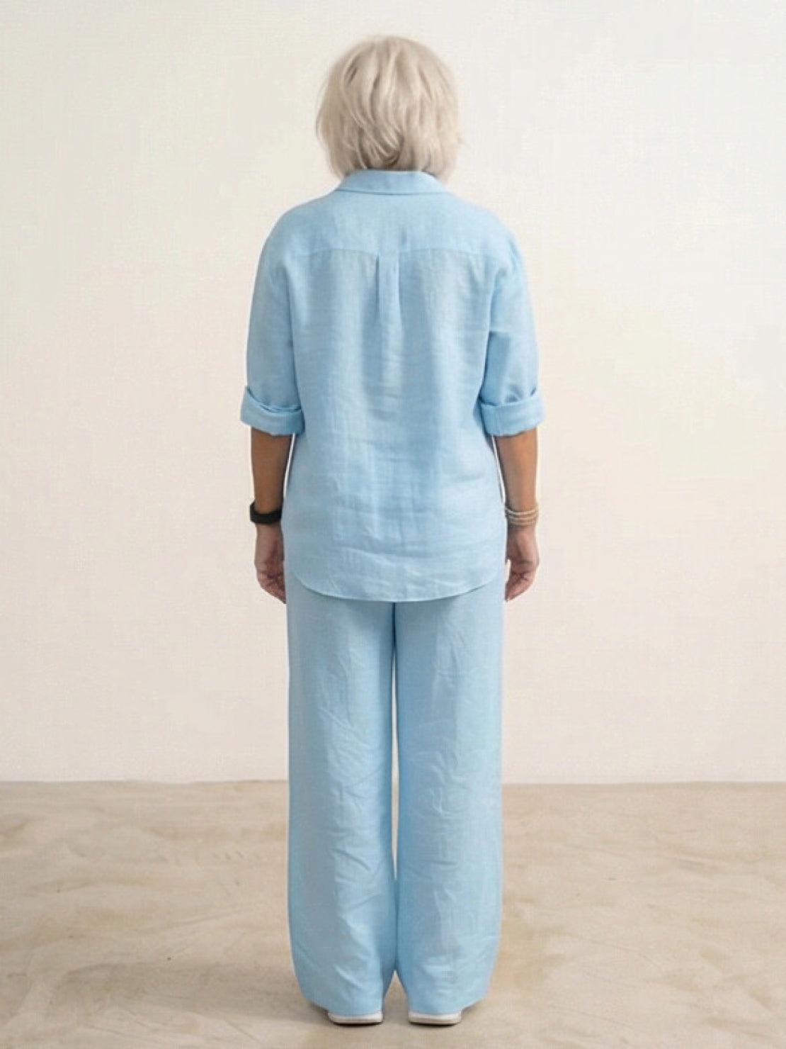 Completo camicia e pantaloni larghi da donna – Chic e fluido