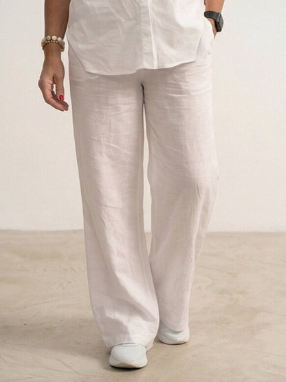 Completo camicia e pantaloni larghi da donna – Chic e fluido