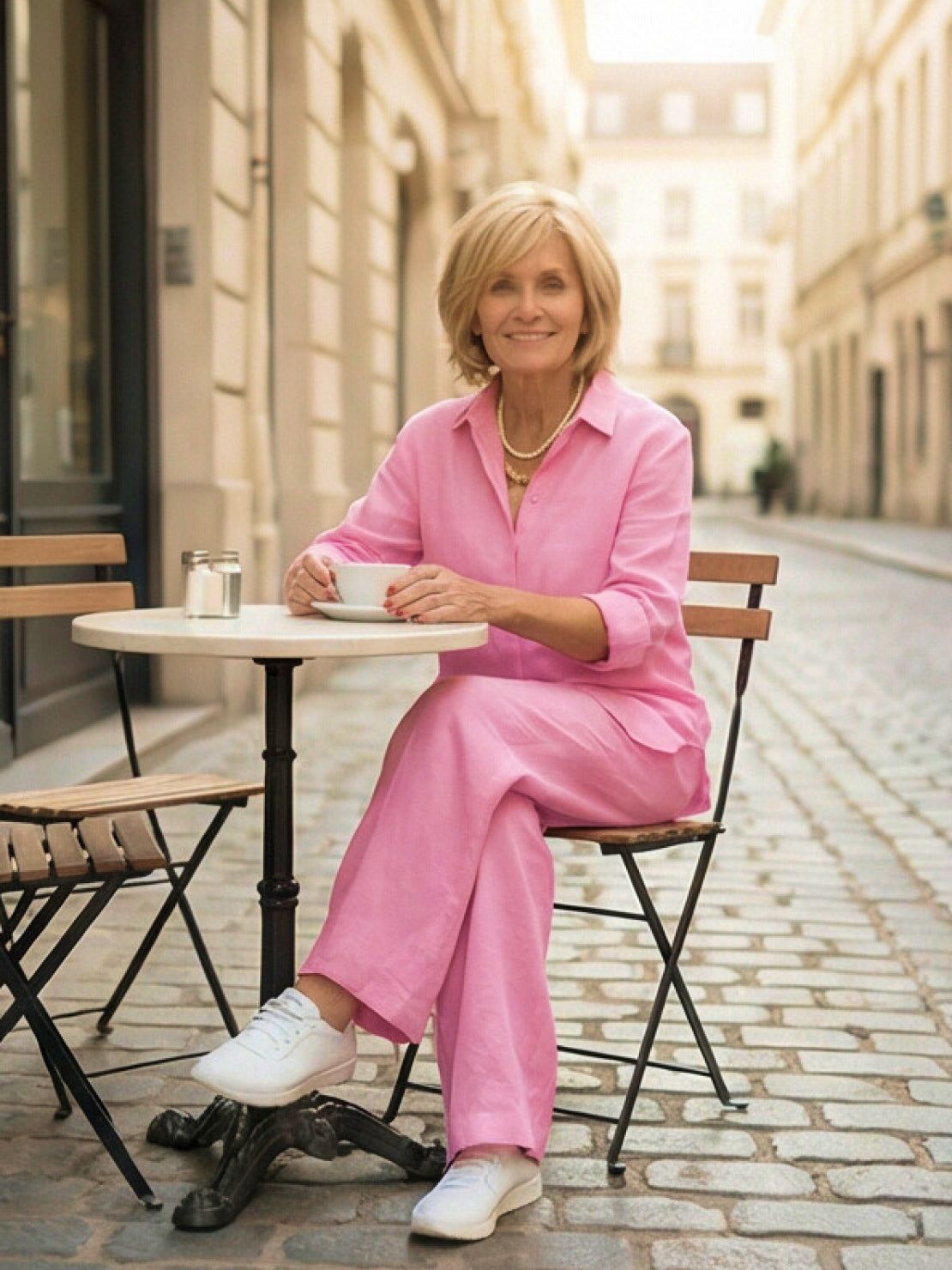 Completo camicia e pantaloni larghi da donna – Chic e fluido