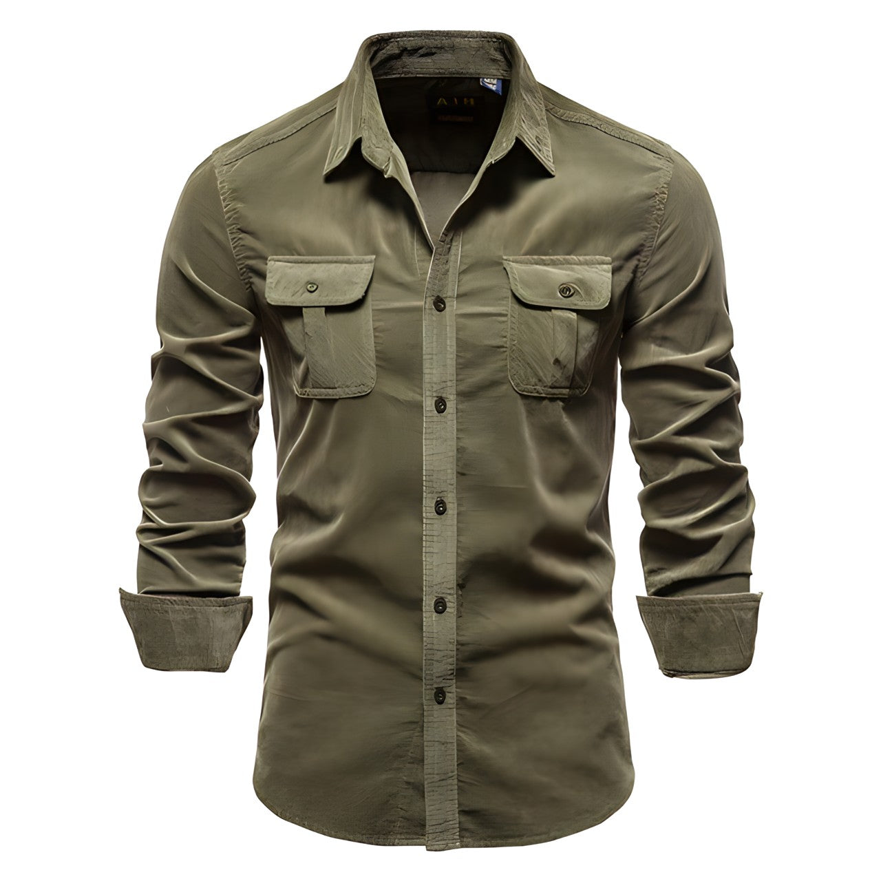 Chemise Utility Homme - Col Classique avec Poches à Rabat