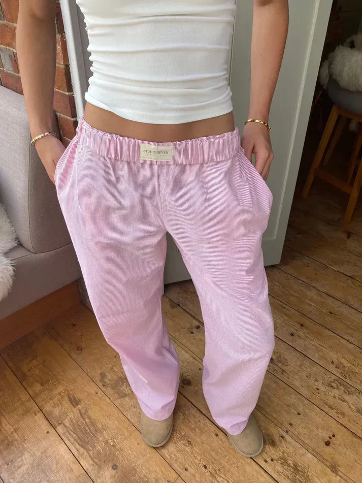 Pantalon à Rayures Décontracté | Coton | Confort Style