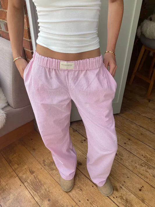 Pantalon à Rayures Décontracté | Coton | Confort Style