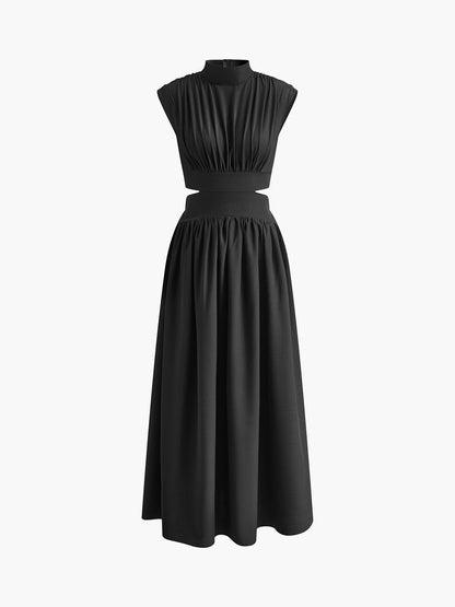 Robe longue pour femme avec décolleté hanches ouvertes - Robe élégante et fluide