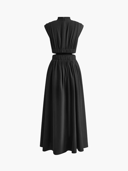 Robe longue pour femme avec décolleté hanches ouvertes - Robe élégante et fluide