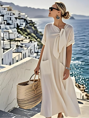 Robe élégante pour femme avec poches – tenue élégante et confortable