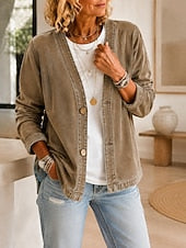 Chaqueta de mujer de patchwork con cuello en V - Ligera y desenfadada